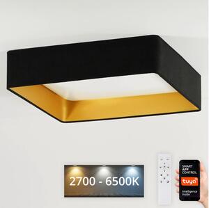 Brilagi-LED Димируемо осветително тяло VELVET SQUARE LED/36W/230V Wi-Fi Tuya+ДУ черно
