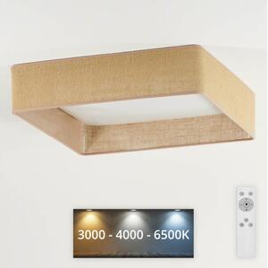 Brilagi - Димируемо LED осветително тяло VELVET SQUARE LED/24W/230V + ДУ кафяво