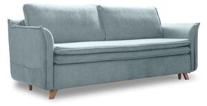 Светлосин кадифен разтегателен диван 225 cm Charming Charlie – Miuform