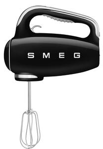 Ръчен миксер SMEG 50's Style HMF01BLEU, 250W, 9 скорости, Турбо, Скрит LED дисплей, Таймер, Аксесоари, Черен
