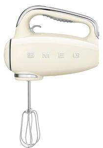 Ръчен миксер SMEG 50's Style HMF01CREU, 250W, 9 скорости, Турбо, Скрит LED дисплей, Таймер, Аксесоари, Кремав