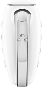 Ръчен миксер SMEG 50's Style HMF01WHEU, 250W, 9 скорости, Турбо, Скрит LED дисплей, Таймер, Аксесоари, Бял