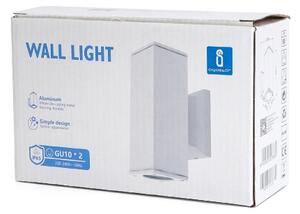 Aigostar - Екстериорен аплик 2xGU10/230V бял IP65 ъглов