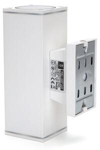 Aigostar - Екстериорен аплик 2xGU10/230V бял IP65 ъглов