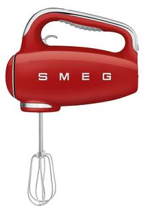 Ръчен миксер SMEG 50's Style HMF01RDEU, 250W, 9 скорости, Турбо, Скрит LED дисплей, Таймер, Аксесоари, Червен