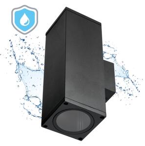 Екстериорен аплик 2xGU10/35W/230V IP54 ъглов черен
