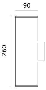 Екстериорен аплик 2xGU10/35W/230V IP54 ъглов черен