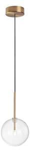 Ideal Lux - LED Пендел EQUINOXE 1xG4/2W/230V Ø 15 см месинг/прозрачен