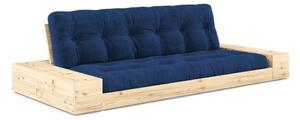 Син разтегателен диван от велур 244 cm Base – Karup Design