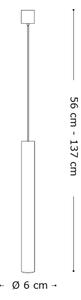 Ideal Lux - LED полилей на кабел LOOK 1xGU10/7W/230V CRI 90 Ø 6 см бял