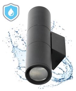 Екстериорен аплик 2xGU10/35W/230V IP54 кръгъл черен