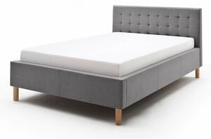 Светлосиво тапицирано единично легло 120x200 cm Malin - Meise Möbel