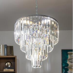 Brilagi - LED Кристален пендел MOZART 5xE14/40W/230V лъскав хром