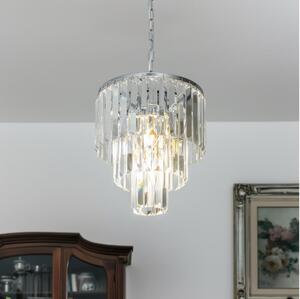 Brilagi - LED Кристален пендел MOZART 4xE14/40W/230V лъскав хром