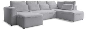 Светлосив ъглов разтегателен диван (U-образен) Homely Tommy - Miuform