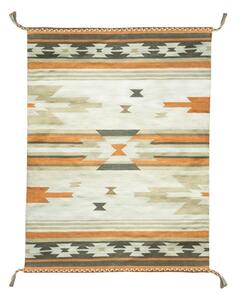 Двустранен килим за открито, изработен от рециклирана пластмаса, 90 x 150 cm Aztec - Green Decore