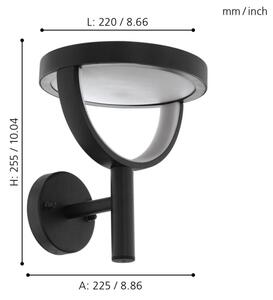 Eglo 98234 - LED външен стенен аплик FRANCARI-C LED/15W/230V IP44