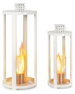 Blumfeldt Fiamme Cilindro, етанолови фенери, комплект 2 броя, горелка от неръждаема стомана, 0,3 литра, време на горене 4 часа
