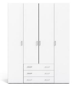 Бял гардероб 154x200 cm Space – Tvilum