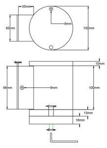 Elstead - LED Екстериорен аплик MAGNUS 1xGX53/9W/230V IP54
