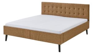 Кафяво тапицирано двойно легло 180x200 cm Empire - Meise Möbel