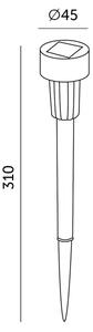 КОМПЛЕКТ 10x LED соларна лампа LED/0,06W/1,2V 6000K IP44 40 mAh