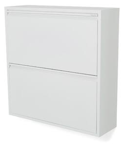 Бяла метална накланяща се стойка за обувки 75x77,5x22,5 cm Billy – Spinder Design