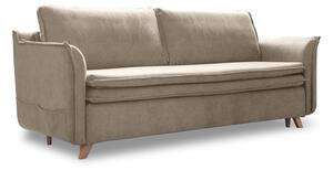 Бежов кадифен разтегателен диван 225 cm Charming Charlie – Miuform