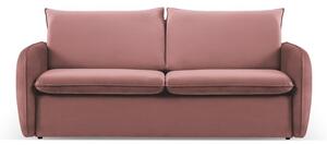 Розов кадифен разтегателен диван 214 cm Vienna - Cosmopolitan Design