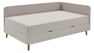 Бежово тапицирано единично легло с място за съхранение 120x200 cm Cabana - Meise Möbel