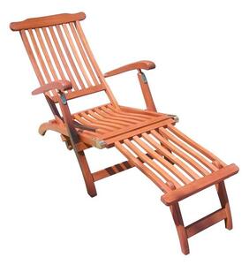 Кафяв градински шезлонг от масивно дърво Phoenix – Garden Pleasure