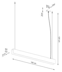Sollux SL.1396 - LED Пендел SPARK 1xG13/8,5W/230V златист