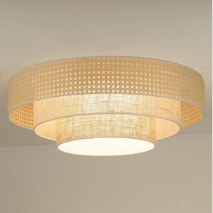 Duolla - LED Плафониера LUNETA LED/26W/230V Ø 60 см 4000K ратан/бежов