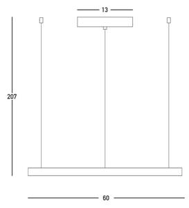 Zambelis 23032 - LED Димируем пендел LED/28W/230V 3000K златист