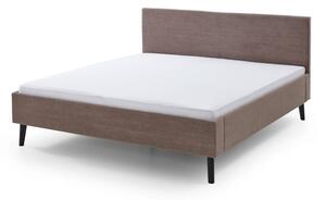 Кафяво тапицирано двойно легло 180x200 cm Avola - Meise Möbel