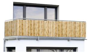 Светлокафяв пластмасов балконски параван 500x85 cm – Maximex