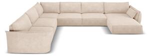 Бежов ъглов диван (ляв ъгъл) Vanda - Mazzini Sofas