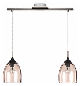 BRILAGI-LED полилей на кабел RETRO GLASS 2xE27/60W/230V матов хром/димчато бежово
