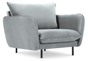 Кресло от светлосиво кадифе Vienna - Cosmopolitan Design