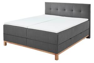 Тъмносиво боксспринг легло с място за съхранение 180x200 cm Catania - Meise Möbel