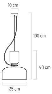 Klausen 111102 - Висящ полилей ABEL 2xE27/11W/230V Ø 28 см черен