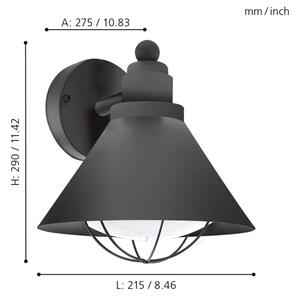 Eglo 94805 - Външна лампа BARROSELA 1xE27/40W/230V IP44
