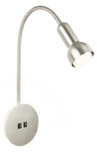 Briloner 2178012 - LED Гъвкав аплик 1xE14/10W/230V + LED/3W хром