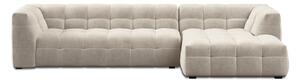 Бежов ъглов диван от кадифе , десен ъгъл Vesta - Windsor & Co Sofas