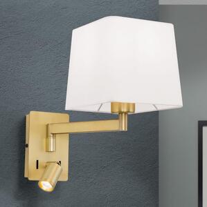 Orion WA 2-1469/1- LED стенна лампа CARLTON 1xE27/40W/230V + LED/3W бяла/златна