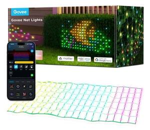 Govee - LED RGBIC външна осветителна мрежа 143x85см Wi-Fi Matter IP65