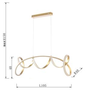 ONLI - LED Пендел KIRA LED/60W/230V 4000K златист