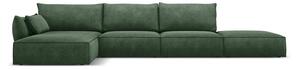 Тъмнозелен ъглов диван (ляв ъгъл) Vanda - Mazzini Sofas