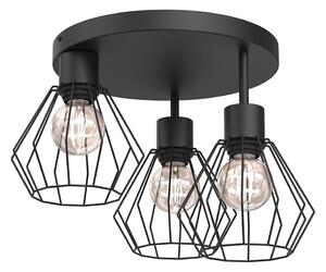 Плафон PARKLA 3xE27/15W/230V черен