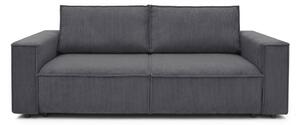 Тъмносив диван от велур 245 cm Nihad - Bobochic Paris